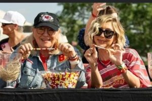 Donna Kelce Makes Friendship Bracelets as She Supports Travis at World’s Largest Tailgate Ahead of Chiefs Game