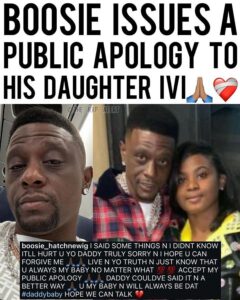 Boosie has apologized to his daughter Iviona after she voiced her issues about what he said in a recent interview 🙏🏽💔